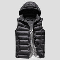 Black Printed Heated puffer Vest