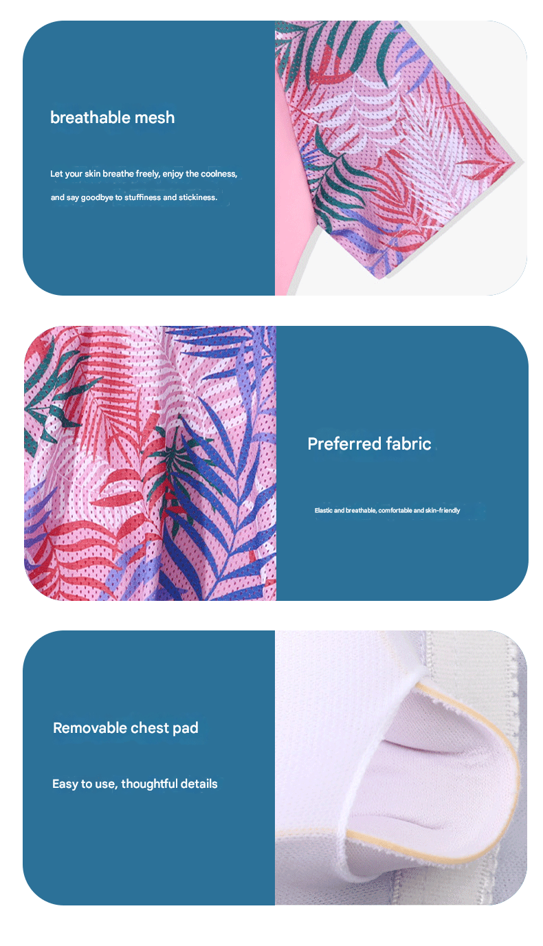 Printed Two - Piece Swim Skirt Set - Sun Protection Clothing