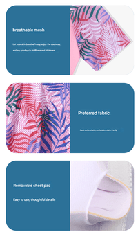 Printed Two - Piece Swim Skirt Set - Sun Protection Clothing