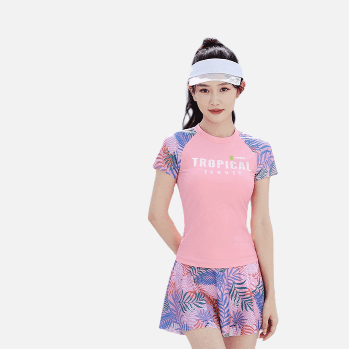 Printed Two - Piece Swim Skirt Set - Sun Protection Clothing