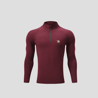 Quarter Zip Sun Protective Muscle Fit T-Shirt - Sun Protection Clothing