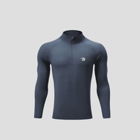 Quarter Zip Sun Protective Muscle Fit T-Shirt - Sun Protection Clothing