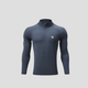 Quarter Zip Sun Protective Muscle Fit T-Shirt - Sun Protection Clothing
