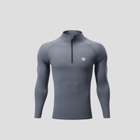 Quarter Zip Sun Protective Muscle Fit T-Shirt - Sun Protection Clothing