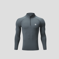 Quarter Zip Sun Protective Muscle Fit T-Shirt - Sun Protection Clothing