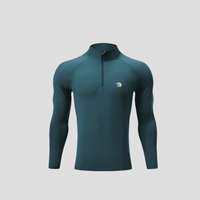 Quarter Zip Sun Protective Muscle Fit T-Shirt - Sun Protection Clothing