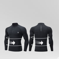 Quarter Zip Sun Protective Muscle Fit T-Shirt - Sun Protection Clothing