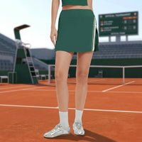green quick dry slit tennis skirt