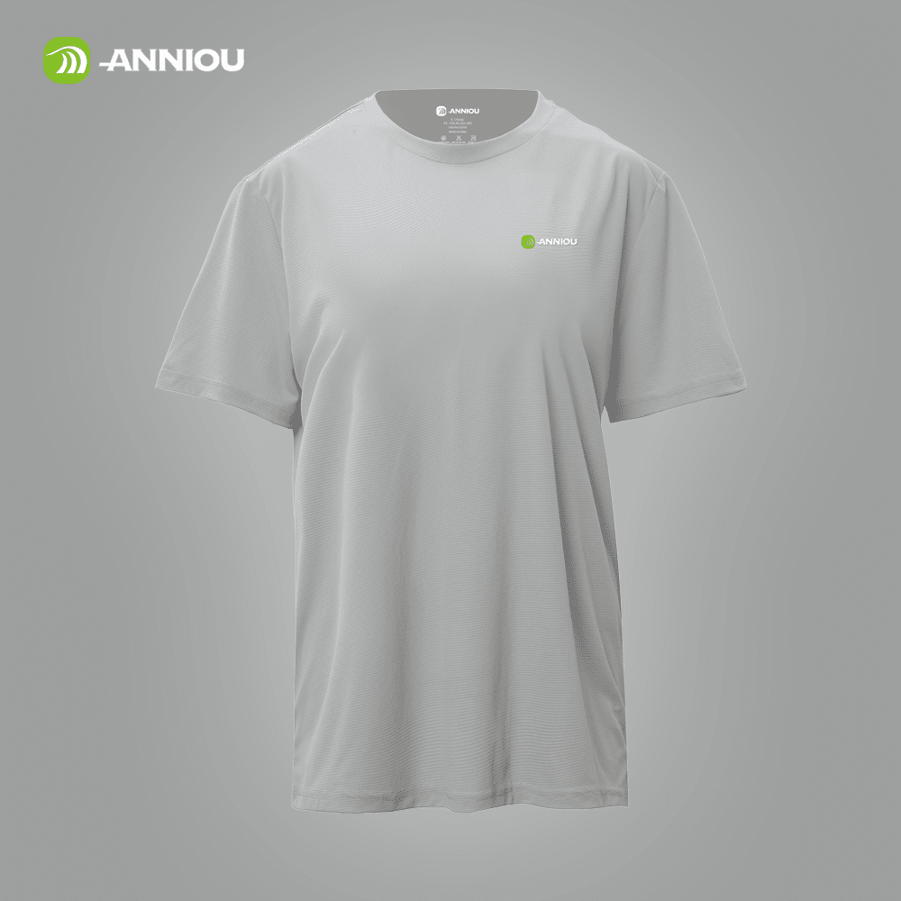 Grey Quick - drying Running T-shirt