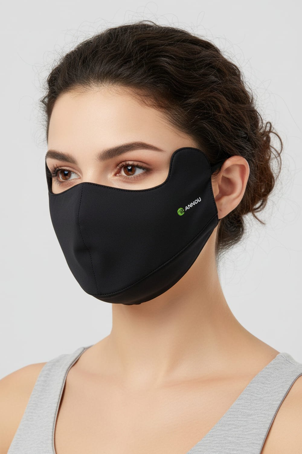 Black Face Mask UPF 100 Anniou