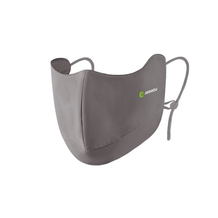 Gray Raw Yarn Face Mask UPF 100 by Anniou