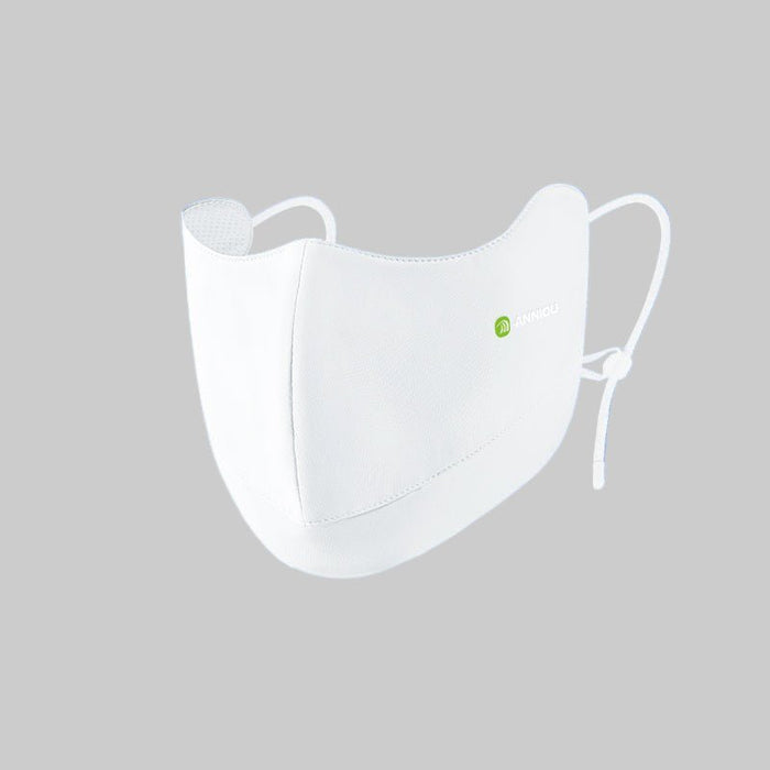 White Raw Yarn Face Mask UPF 100 by Anniou