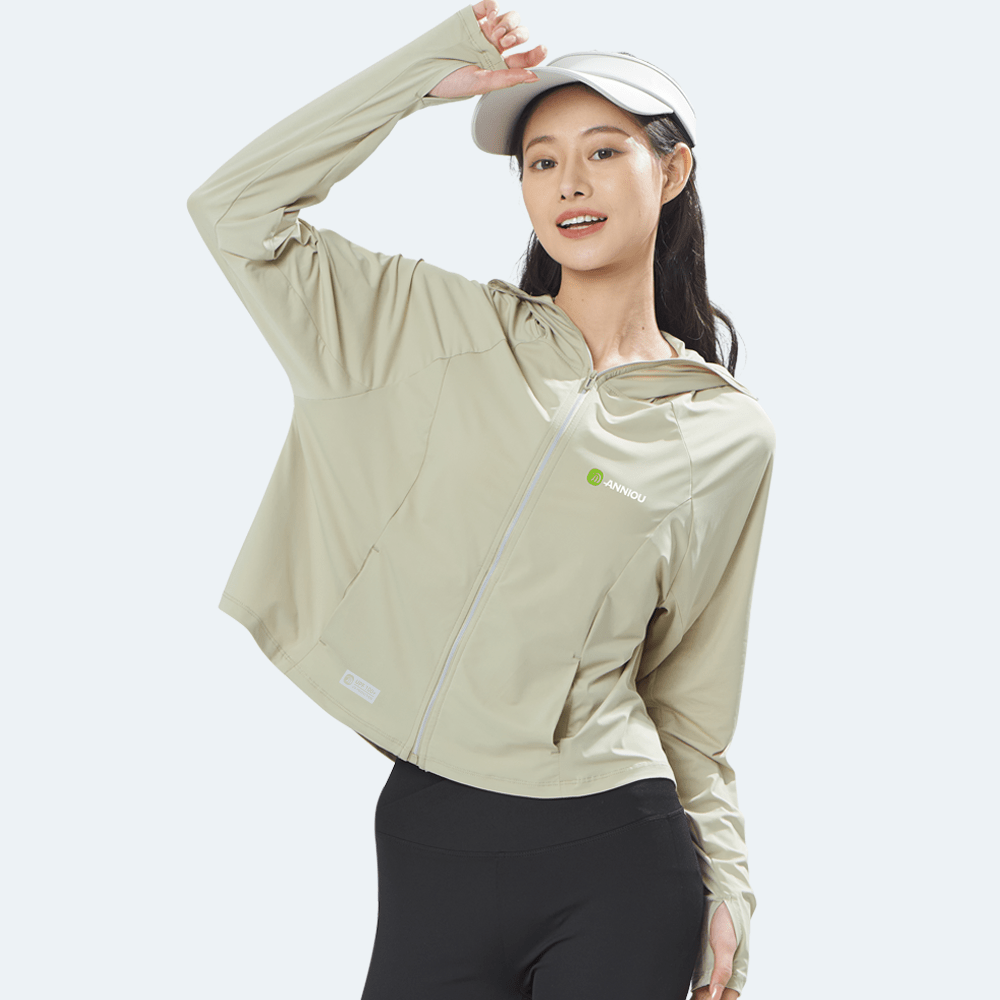 Raw Yarn Hooded Sun Protection Jacket - Sun Protection Clothing