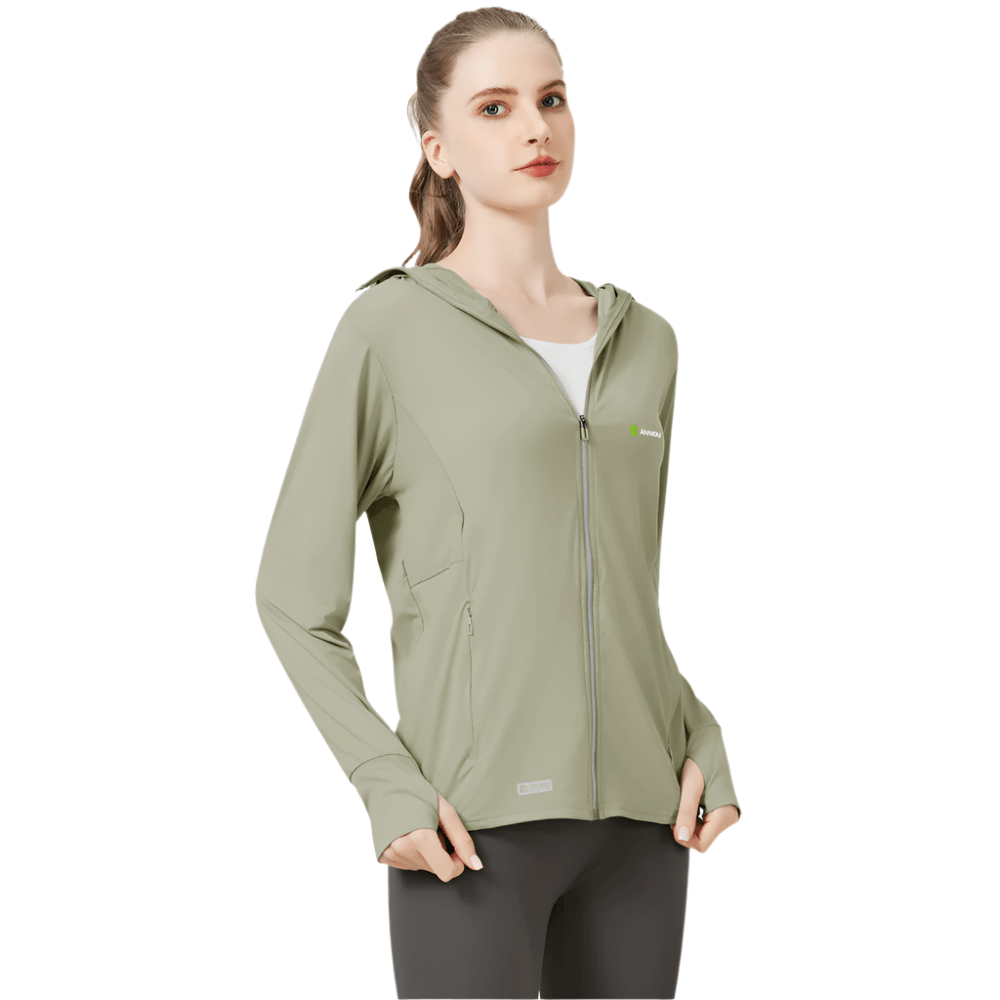 Raw Yarn Ice Silk Hooded Sun Protection Jacket - Sun Protection Clothing