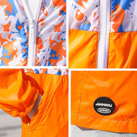 Running UV Protection Jacket in orange with detailing