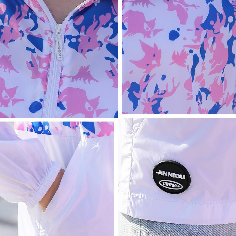 Running UV Protection Jacket details in purple by Anniou