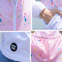 Running UV Protection Jacket details in pink by Anniou
