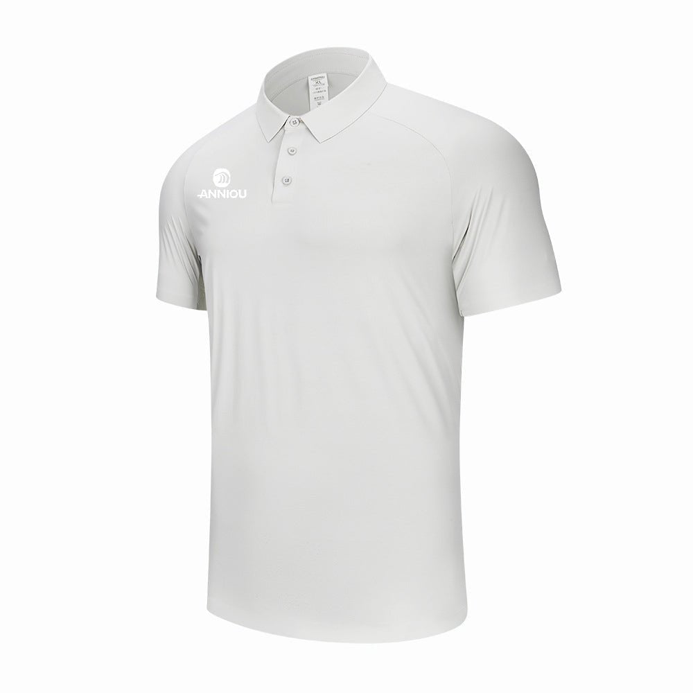 Mens Gray Short Sleeve Polo Shirt UPF 100