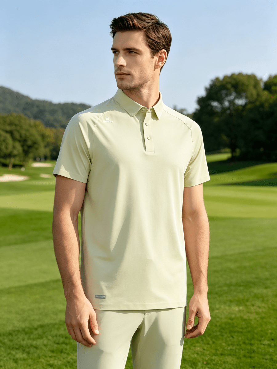 Light Green Golf Short Sleeve Polo Shirt 