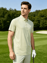 Men's Anniou Light Green Short Sleeve Polo Shirt UPF 100 