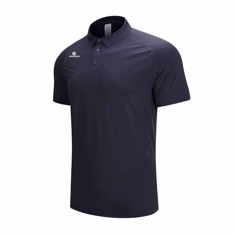 Men's Navy Blue Short Sleeve Polo Shirt UPF 100