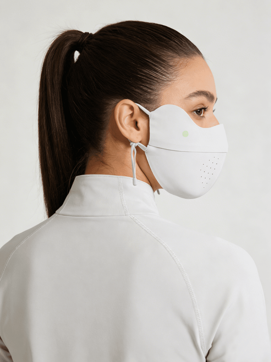 Silk Cooling UV Protection Face Mask light pink