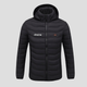black puffer Single Button Heated Down Jacket