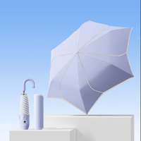 Sky Purple Floral Sun Umbrella UPF50+