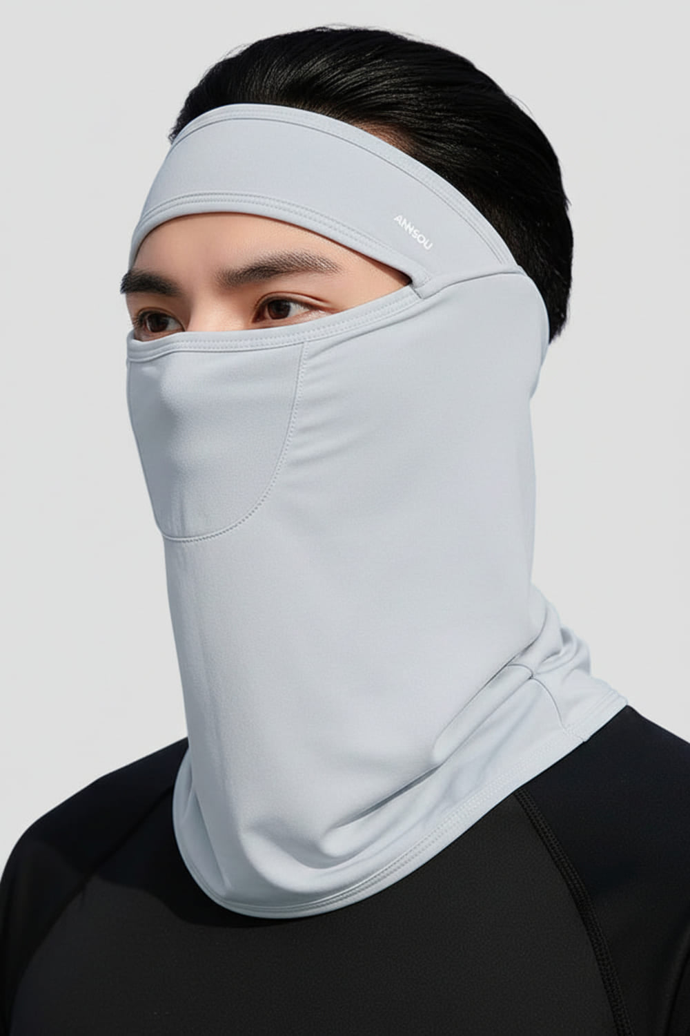 light gray Sun Protection Gaiter Face Mask