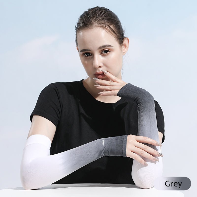 Sun Protection Ice Silk Color Gradient Uv Arm Sleeves - Sun Protection Clothing