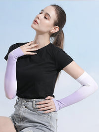 Sun Protection Ice Silk Color Gradient Uv Arm Sleeves - Sun Protection Clothing