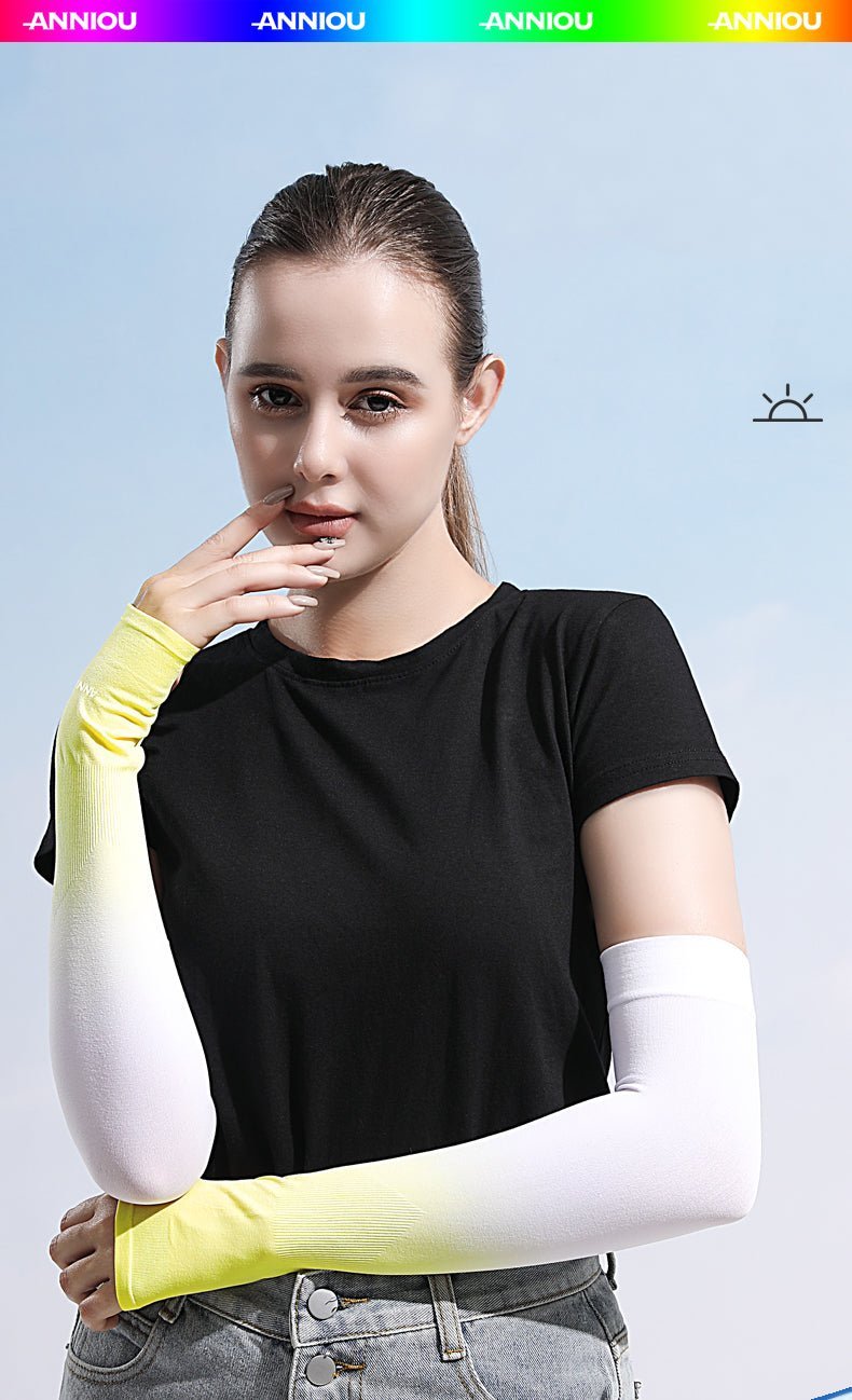 Sun Protection Ice Silk Color Gradient Uv Arm Sleeves - Sun Protection Clothing