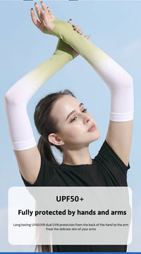 Sun Protection Ice Silk Color Gradient Uv Arm Sleeves - Sun Protection Clothing
