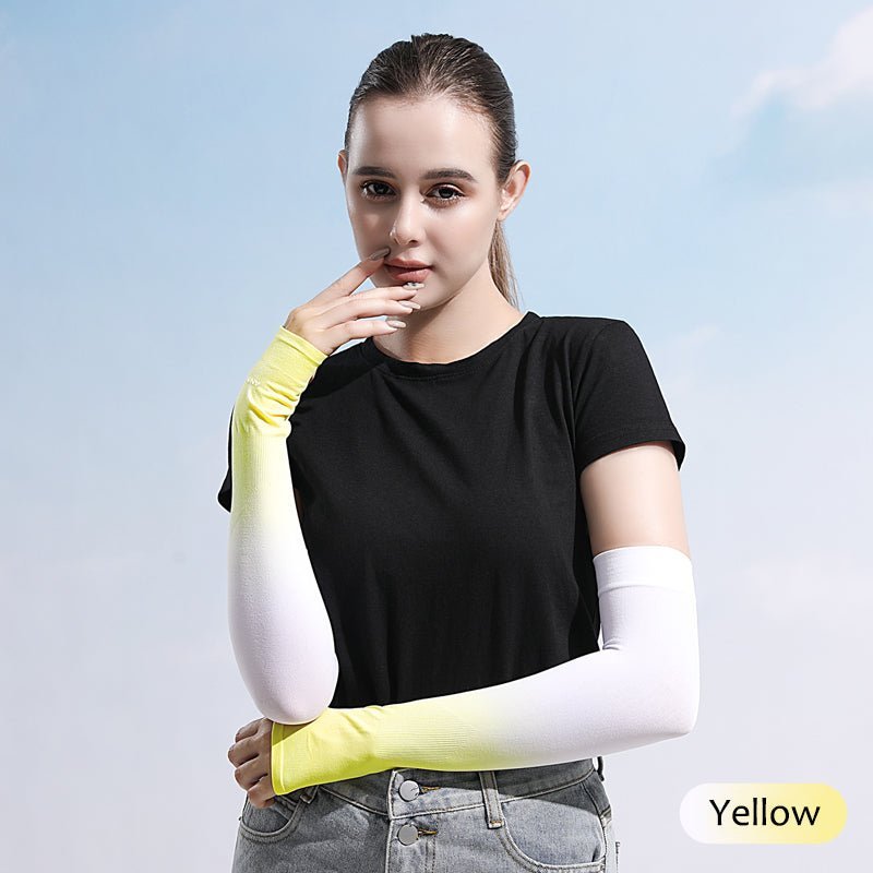 Sun Protection Ice Silk Color Gradient Uv Arm Sleeves - Sun Protection Clothing