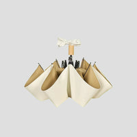 white and darker brown Sun Protective Bow Umbrella