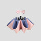 Pink and purple Sun Protective Bow Umbrella on a light gray background