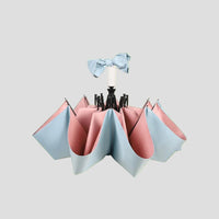 pink and light blue Sun Protective Bow Umbrella