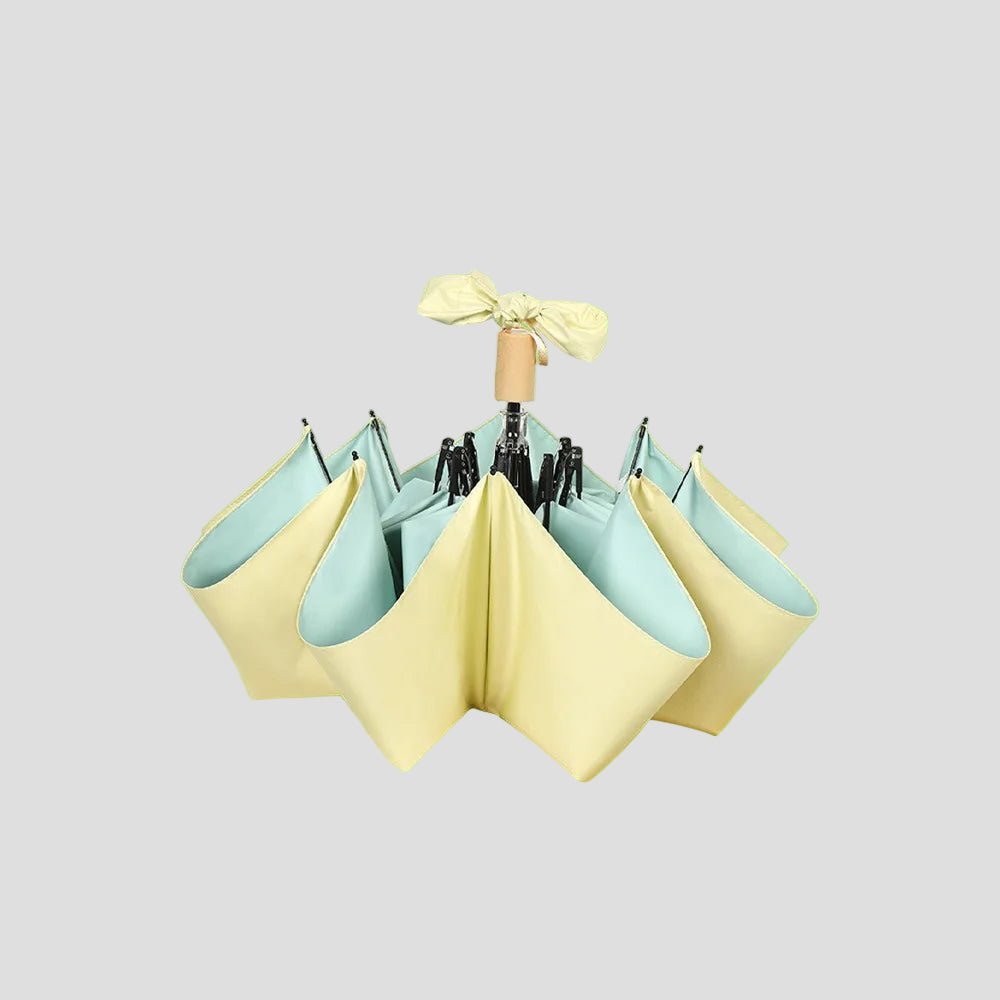 yellow and green Sun Protective Bow Umbrella