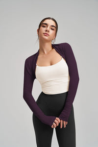 Purple Thumbhole Fitness Bolero UPF 50+
