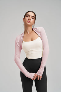 Pink Thumbhole Fitness Bolero UPF 50+