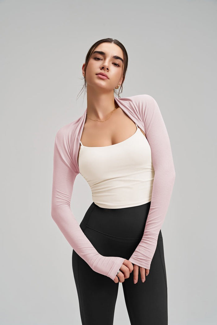 Light Pink Thumbhole Fitness Bolero UPF 50+