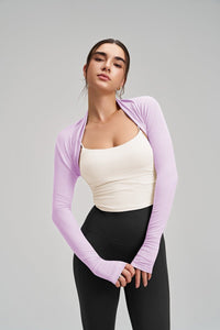 Purple Thumbhole Fitness Bolero UPF 50+