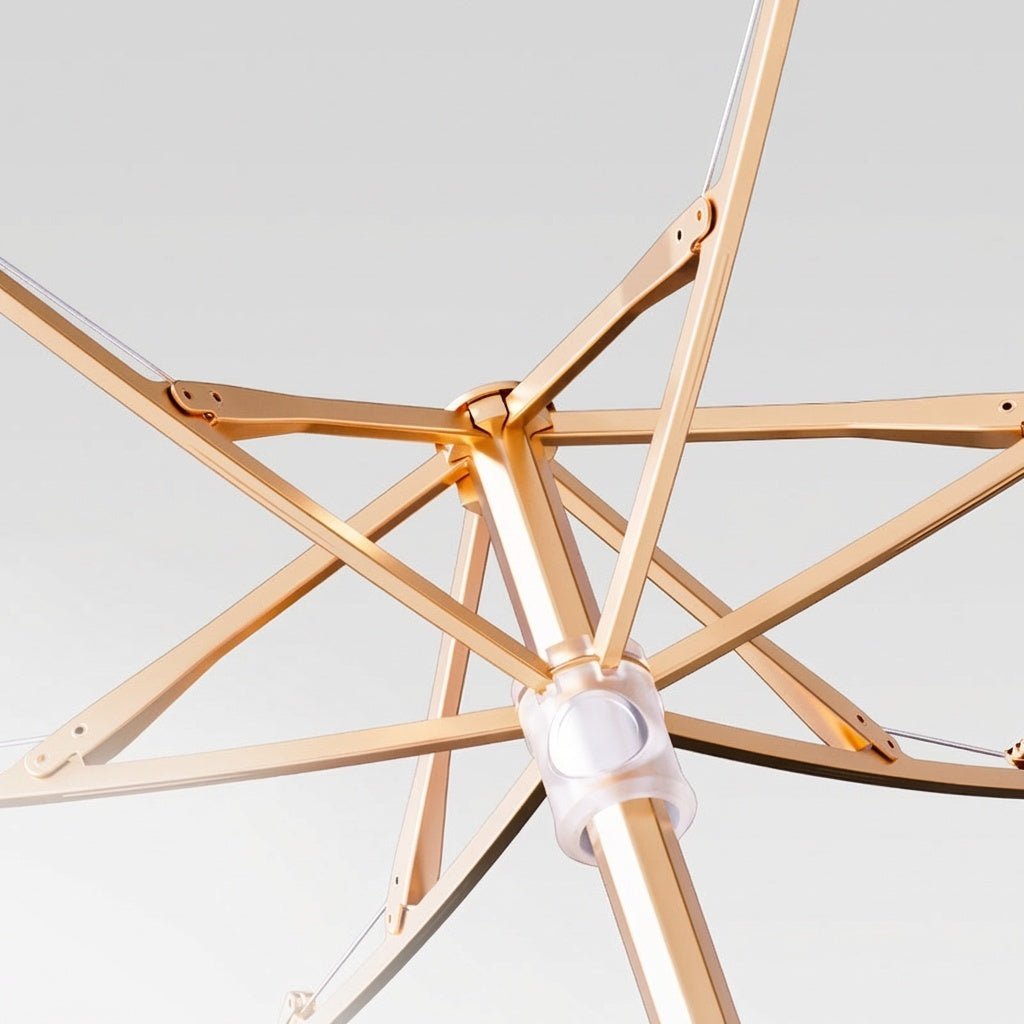 Light Pink Titanium Silver UV Umbrella UPF50+ gold frame