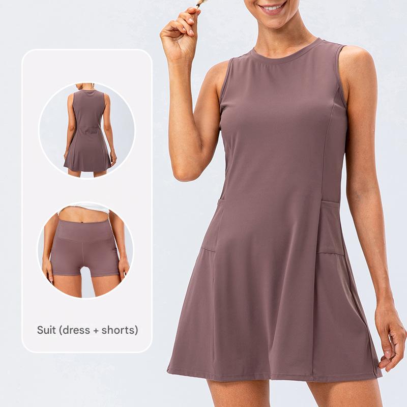 Purple Tennis Dress Two - Piece Set