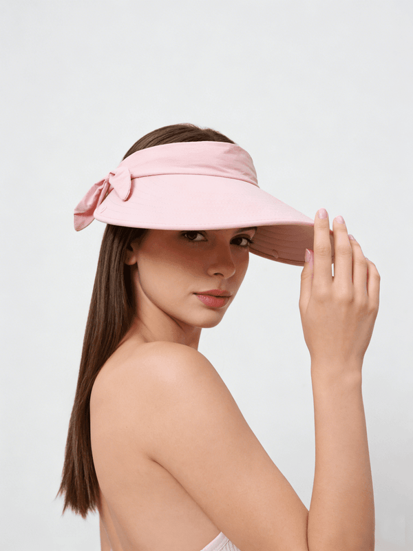Women's Pink Wide Brim Sun Hat UPF 50+