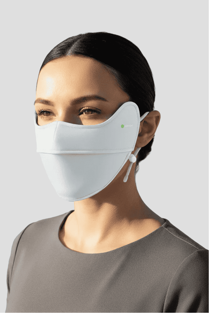 light grey UPF 100 Lightweight Face Mask