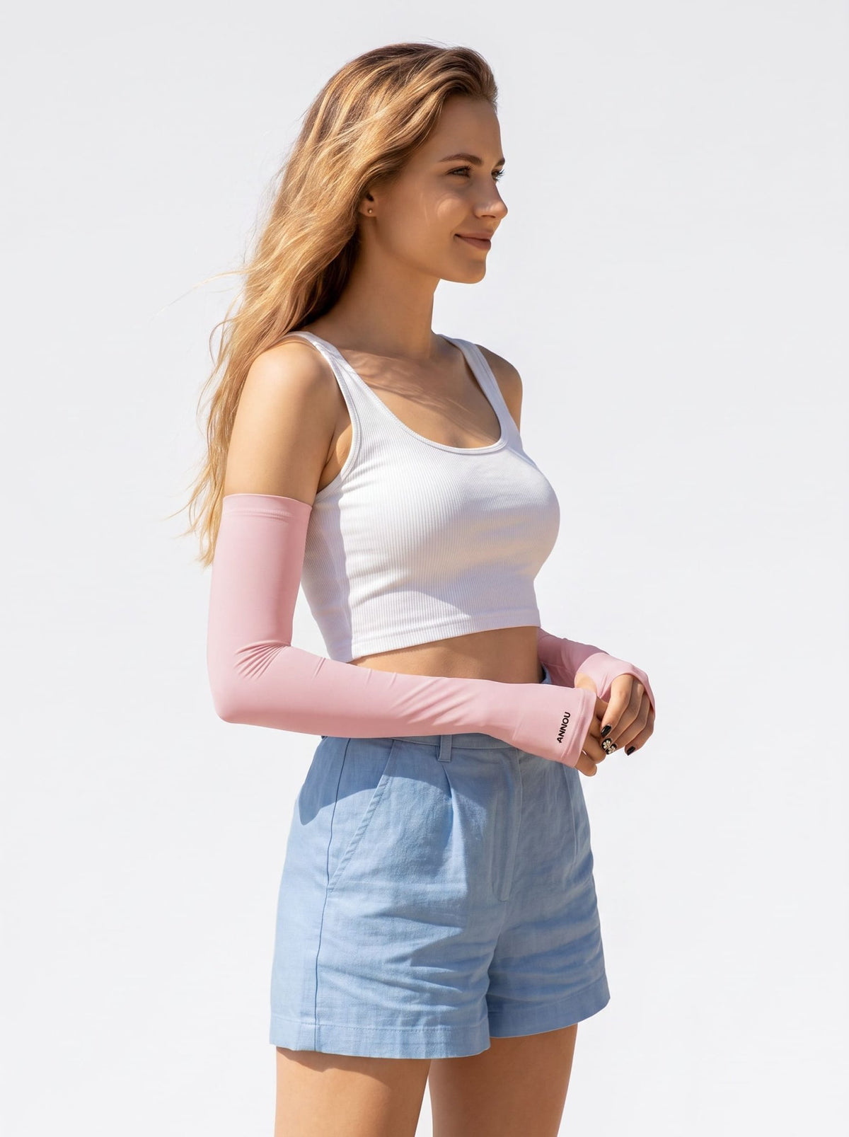 Women's UPF 50 Light pink Arm Sleeves
