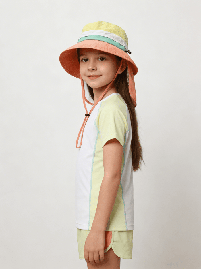 UPF 50+ Color - Block Kids’ Bucket Hat