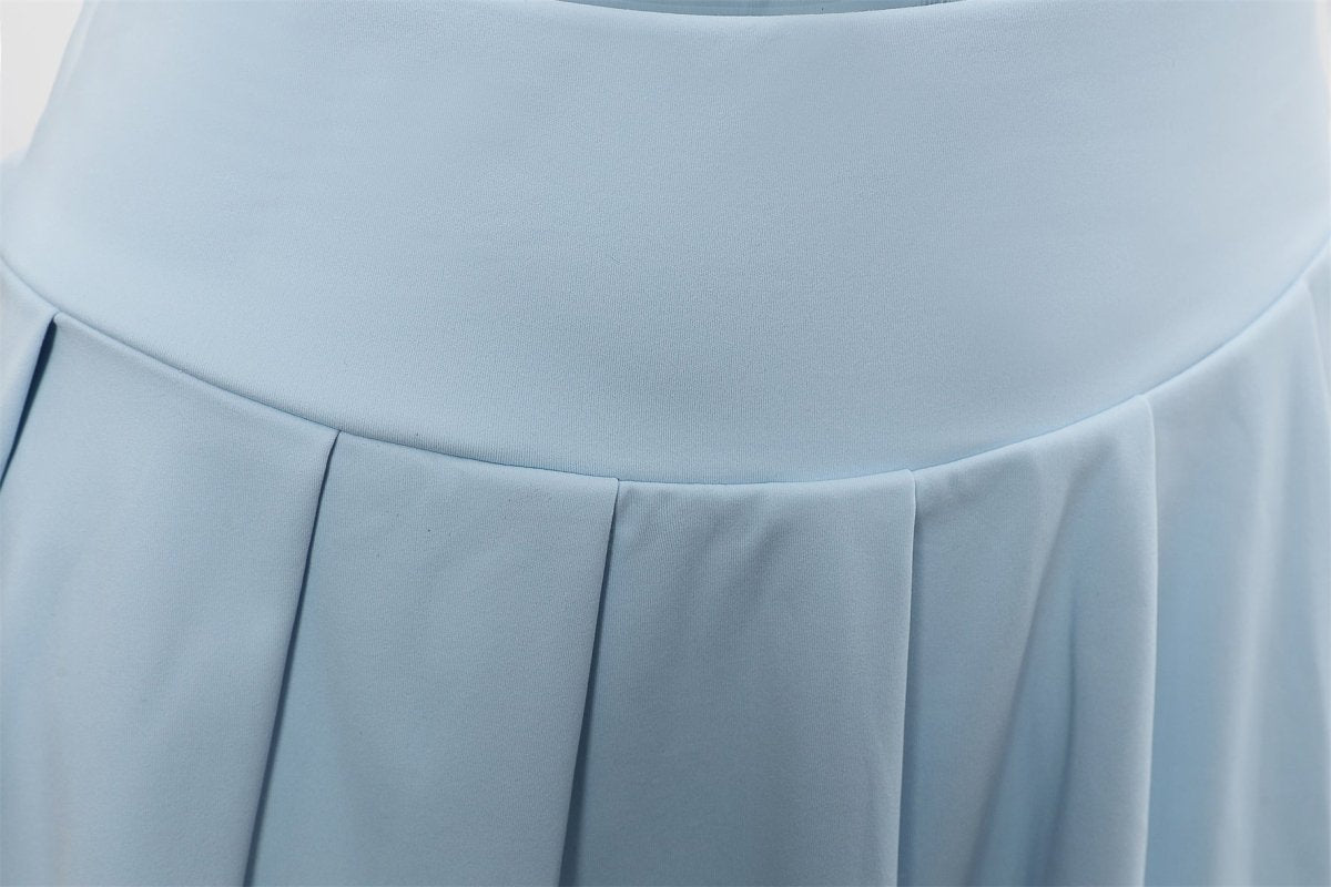 UPF 50+ Colorblock Polo Pickleball Skirt Set