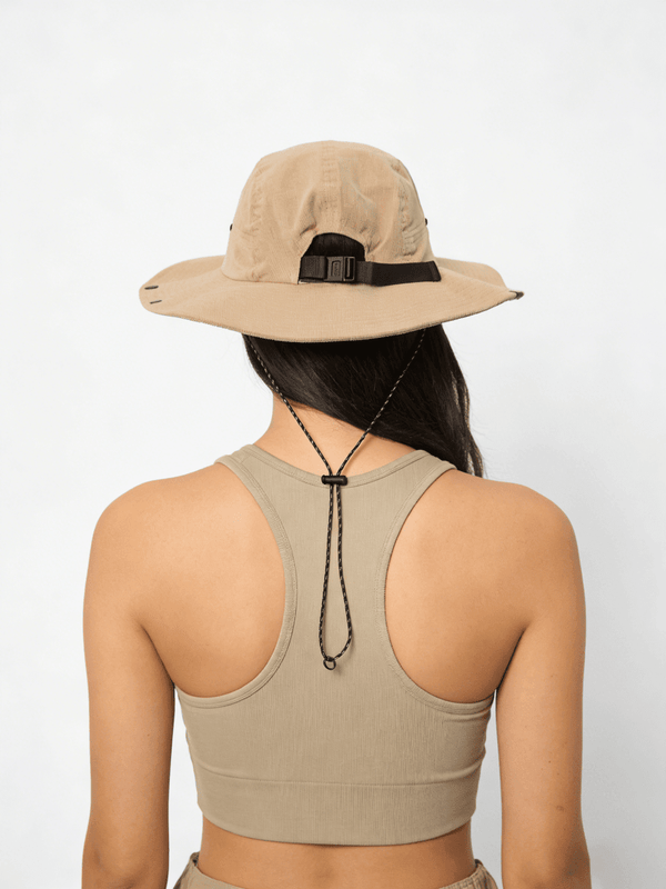 Ladies Khaki UPF 50+ Corduroy Bucket Hat 